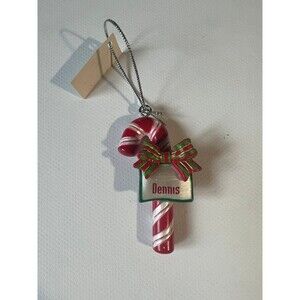 Ganz Personalized Miniature Candy Cane Christmas Tree Ornament DENNIS NEW